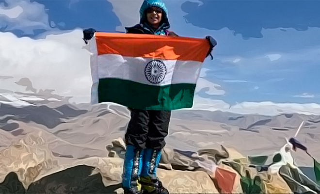 Kaamya Karthikeyan climbs highest peak