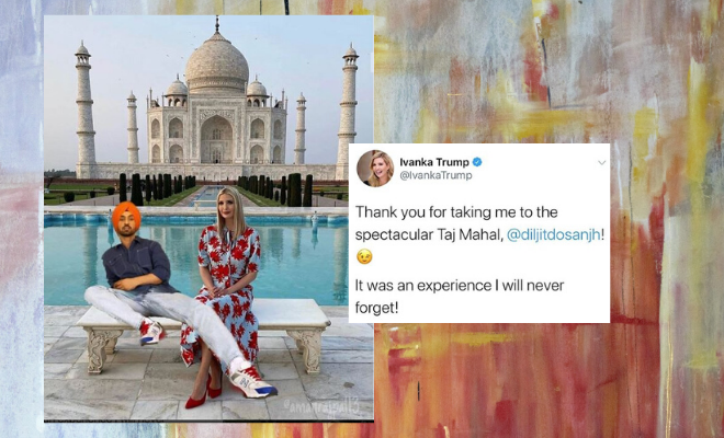 Diljit Dosanjh Photoshopped Himself Into Ivanka Trump’s Picture At The Taj Mahal. His Man-Child Antics Are Getting Annoying
