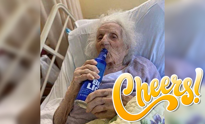 This 103-Year-Old Grandmother Recovered From COVID-19 And Celebrated By Taking A Sip Of Chilled Beer. We Love Her Spirit