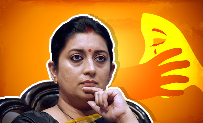 Smriti Irani Did Not Say There’s No Surge In Cases Of Domestic Violence. She Chose To Not Answer It At All. Why Though?
