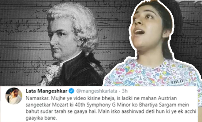 This Girl’s Desi Rendition Of Mozart’s 40th Symphony Has Gone Viral. Lata Mangeshkar Shared The Video With Blessings
