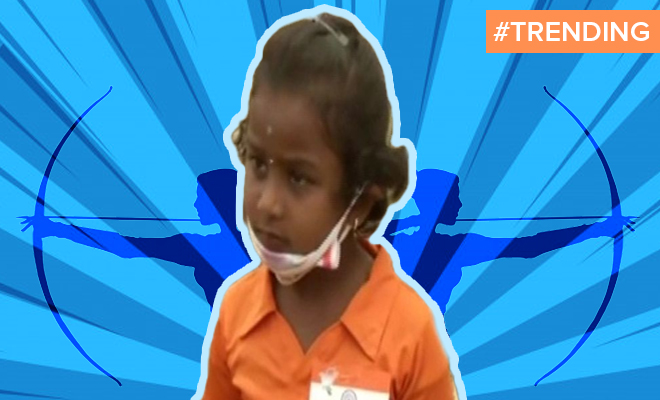 This 5-Year-Old Girl From Chennai Shot 111 Arrows In 13 Minutes While Being Suspended Upside Down. She Is A Child Prodigy