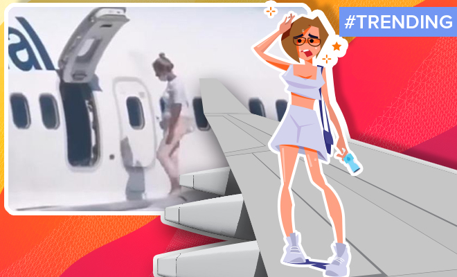 This Woman Felt Really Hot In A Flight So She Casually Took A Walk On The Plane’s Wing. What Even?