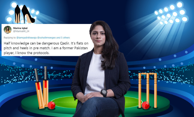 A Male Pakistani Sports Reporter Commented On A Woman Commentator Because She Wore Heels To A Cricket Pitch. He Got Schooled