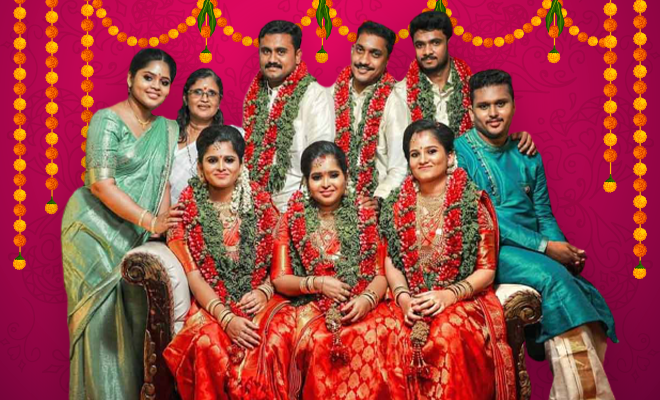 Three Sisters From Kerala’s Quintuplets Get Married Together. How Adorable Is This?