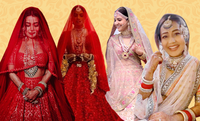 Is It Just Us Or Are Neha Kakkar’s Wedding Lehengas Very Similar To  Anushka’s And Priyanka’s From Their Weddings?