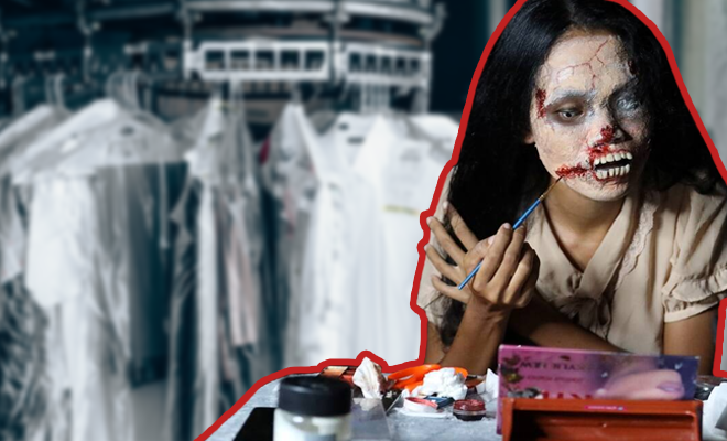 A Woman Retailer From Thailand Dresses Up As A Zombie To Sell Dead People’s Clothes Online. Boo-ckle Up Guys, It’s A Scary Story!