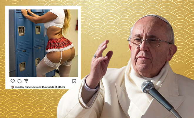 Fl-Pope-Francis'-Instagram-Account-'Likes'-Racy-Pic-of-OnlyFans-Bikini-Model