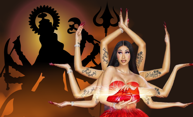 Cardi B Pays Homage To Goddess Durga While Promoting Her Sneaker Collection. We Think It Really Is About Inner Strength