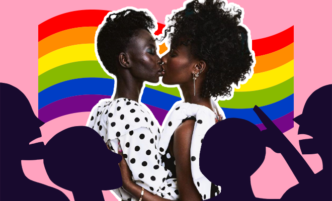 Sudanese Supermodel Aweng Ade-Chuol Kisses Her Wife On A Magazine Cover To Stand Up Against Homophobic Bullies.