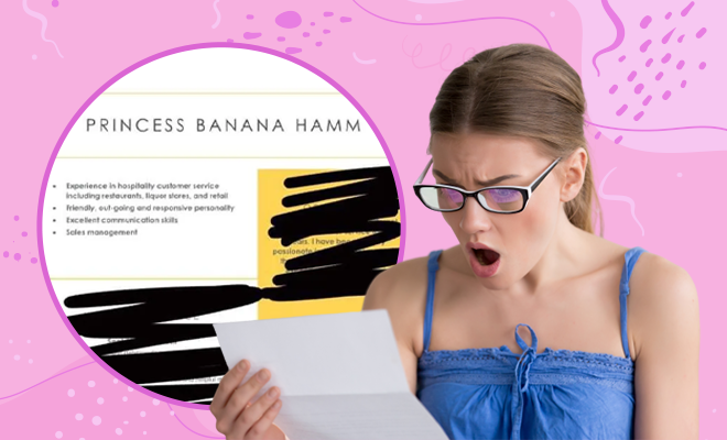 This Woman’s Computer Accidentally Changed Her Name To ‘Princess Banana Hamm’ On Her Resume. We Think Phoebe Buffay Would Be Proud