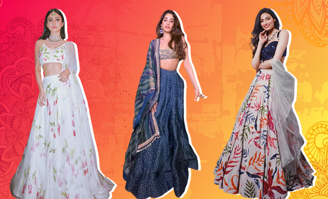Printed Lehengas Are Light And Flowy And Perfect For When You Want To Look Fancy But Without All That Weight