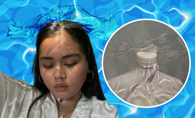 This Designer Made A 3D Water Hat That Looks Like A Tiny Wave Floating On Your Head. Not Sure Where We’ll Wear It But We Want!