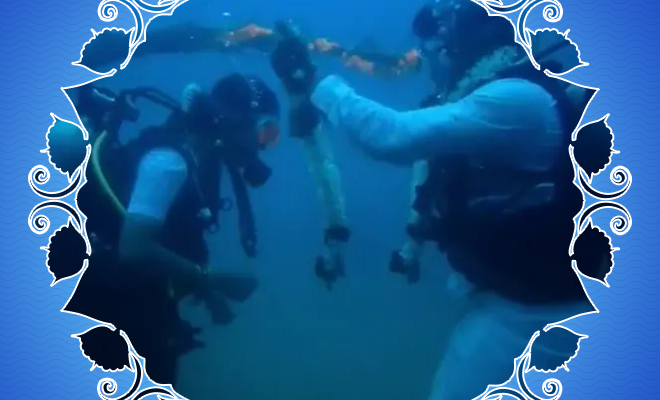 This Chennai Couple Had Their Wedding Ceremony Underwater In Their Traditional Outfits. We Love Their Adventurous Spirit.