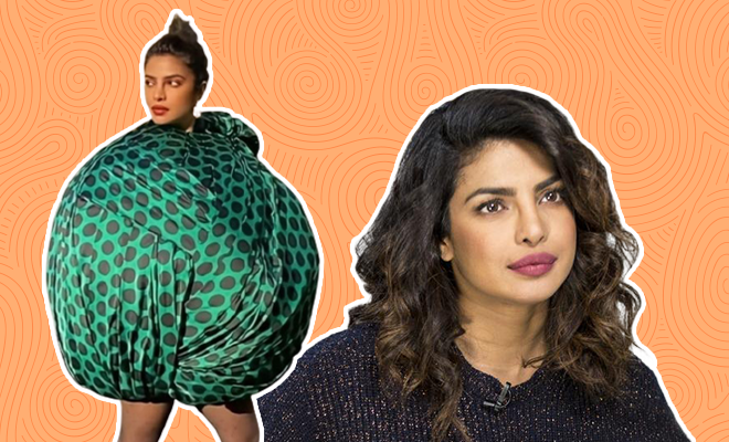 Priyanka Chopra Has A Befitting Reply For A Troll Who Asked Her The Point Of Her Green Orb Dress If One Can’t See Her Figure. The School Is In Session!