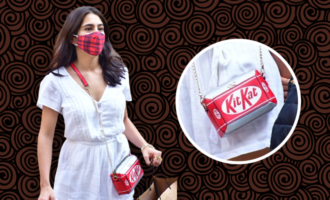Sara Ali Khan’s Kit Kat Sling Bag Is So Cool! It Reminded Us Of All The Offbeat Bags Bollywood Stars Have Paraded In The Past