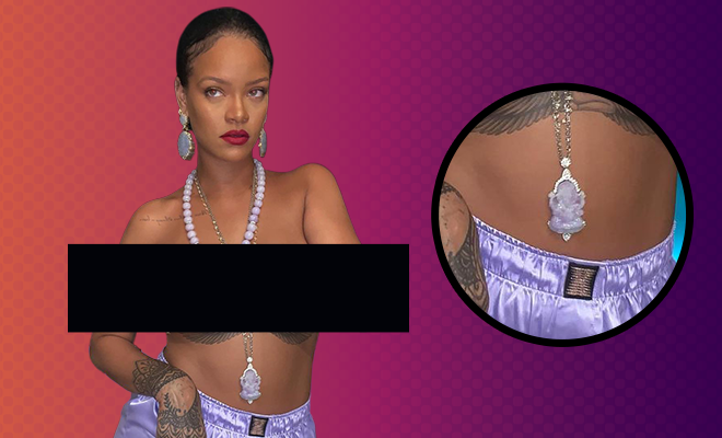 Rihanna Gets Slammed After She Posed Topless Wearing A Ganesha Necklace