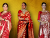 Dia Mirza, Anushka Sharma And Deepika Padukone Wore Classic Red Banarasi Silk Sarees. We Talk About Why This Is A Favourite
