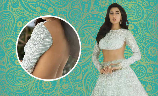 Sara Ali Khan’s Backless Blouse Has Everyone Wondering How It’s Being Held In Place. Wardrobe Malfunction Waiting To Happen?