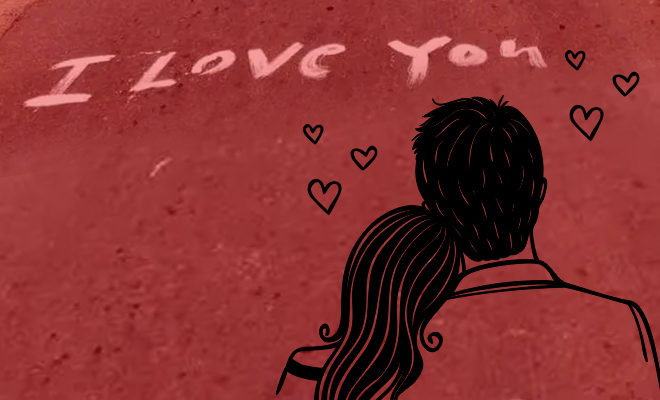 Man Writes Love Messages For His Girlfriend On The Main Road Of Their Village For 2.5 Km