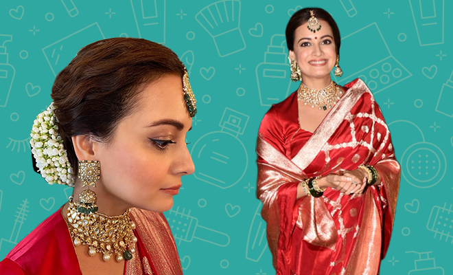 660px x 400px - Dia Mirza's MUA Shared The Video Of Her Minimal Bridal Look