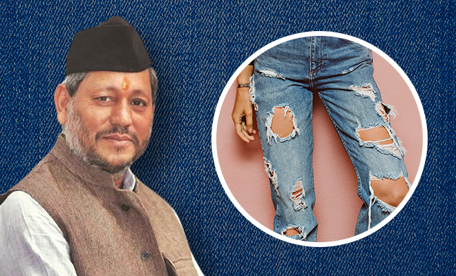 Uttarakhand CM Says That Women Wearing Ripped Jeans Are Headed Towards Nudity