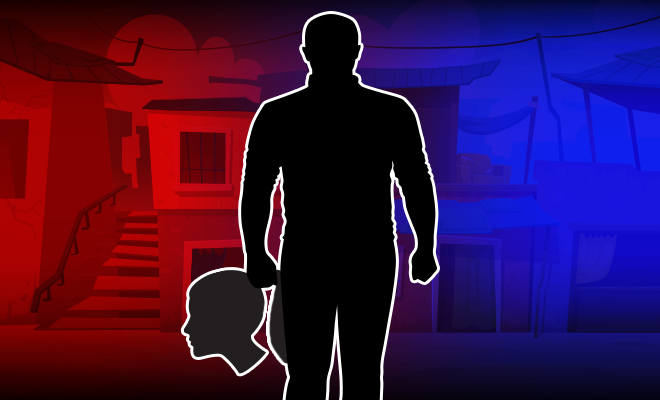Fl-UP-Man-Cuts-Off-Daughter's-Head,-Walks-With-It-In-Village