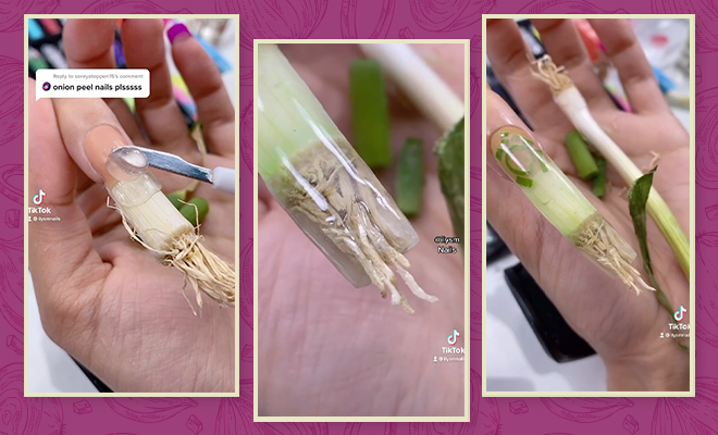 A Video Of Woman Using Onions As Nail Art Has Gone Viral. It’s Got Many Layers!