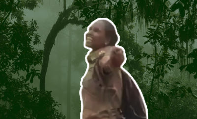 Fl-Woman-forest-officer-dances-in-joy-as-rain-showers-over-Similipal-after-forest-fire