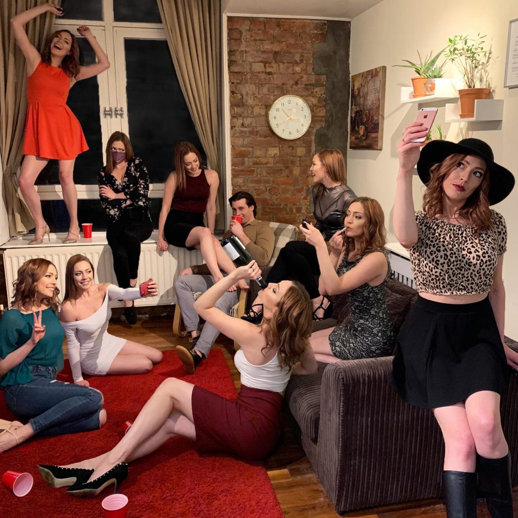 Woman Throws A Party For Herself During Lockdown, Invites 9 Versions Of Herself Woman Throws A Party For Herself During Lockdown, Invites 9 Versions Of Herself