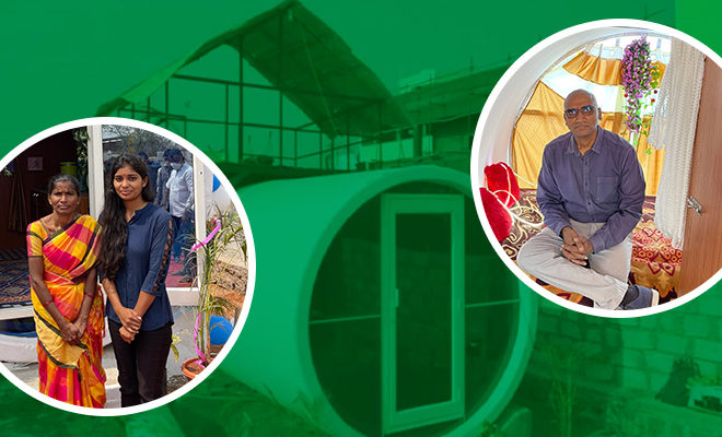 23-Year-Old Telangana Girl Launches OPods Which Are Low Cost Micro Houses Built Out Of Sewage Pipes