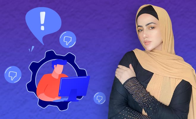 Former Actress Sana Khan Reacted To A Troll Commenting On Her Hijab And Gave Him A Befitting Reply!
