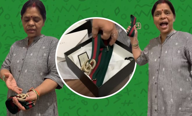 This Desi Mom’s Reaction To Daughter’s Gucci Belt Worth 35k Is So Hilarious. It’s Every Indian Mom Ever