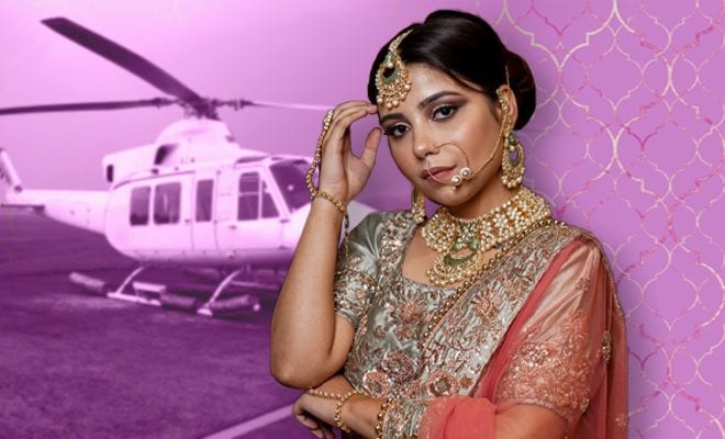 What Swag! After Winning The Village Elections, This UP Bride Arrived At Her In-Laws’ In A Helicopter!