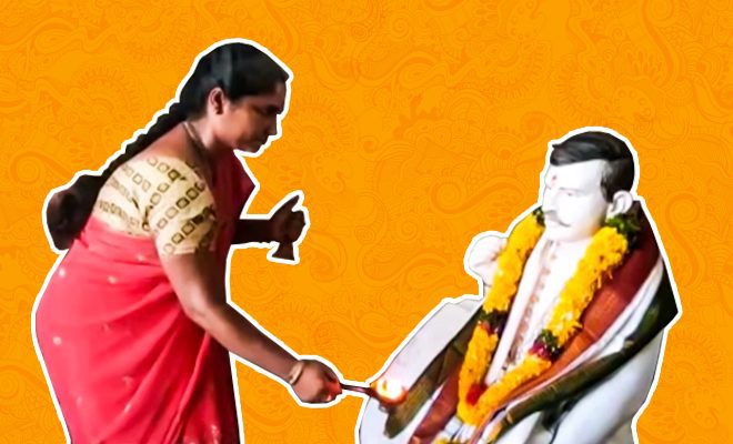 Woman Builds Temple For Dead Husband, Offers Prayers To His Idol