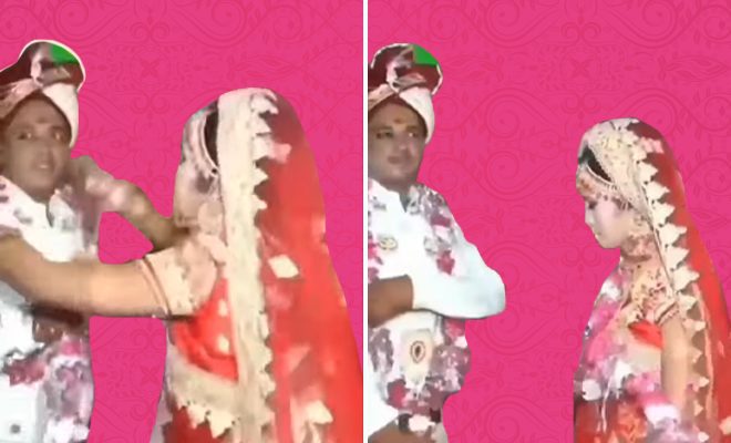 This Viral Video Of A Couple Angrily Throwing Their Garlands At Each Other During Their Wedding Is Hilarious
