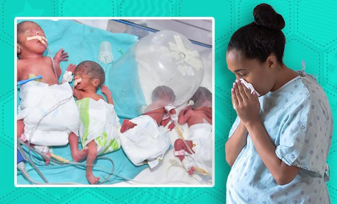 Woman Gives Birth To Quadruplets After Fighting Severe Diseases