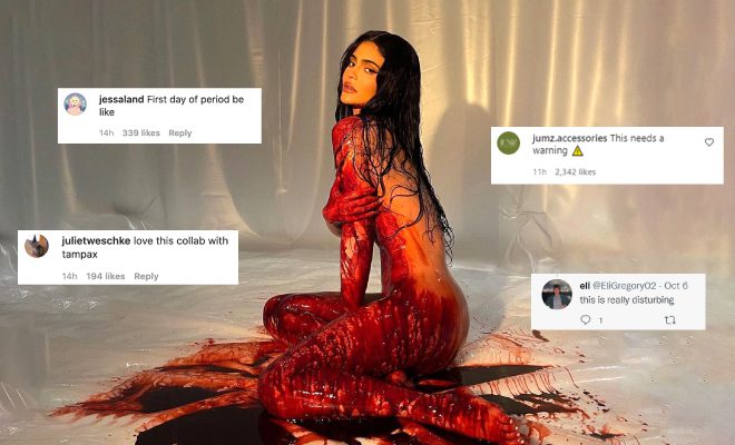 Kylie Jenner Posed For Photo Covered In Blood And Reactions Range From Period Jokes To Disgust