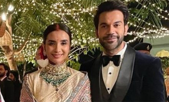 First Look At Rajkummar Rao And Patralekhaa From Their Wedding Reception! He Danced To An SRK Song!