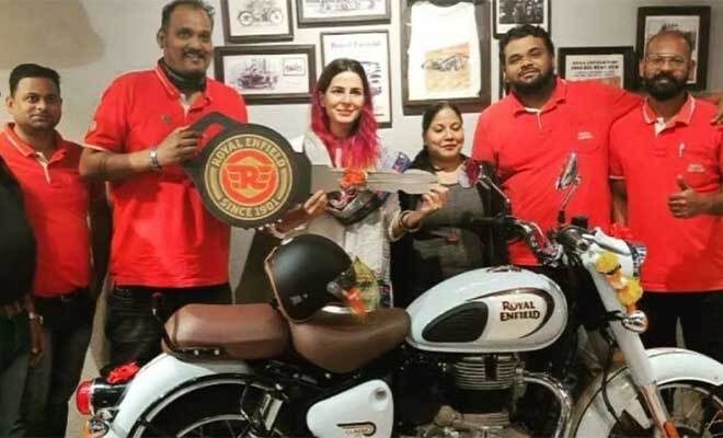 Kirti Kulhari Becomes A Proud Owner Of The Royal Enfield Classic 350 Motorcycle. Fans Call Her ‘Bullet Rani’