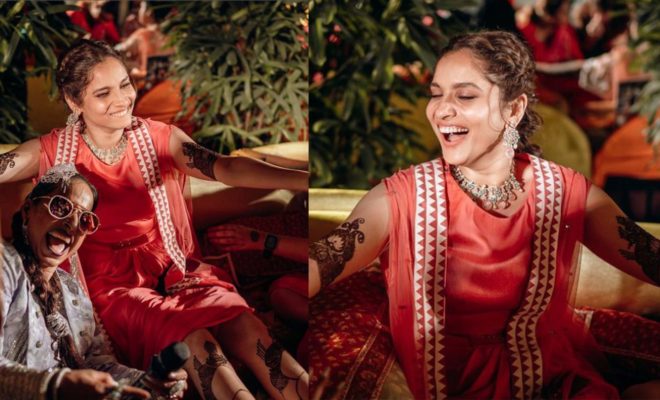 Ankita Lokhande Glows In Peach In These Images From Her Mehendi Ceremony
