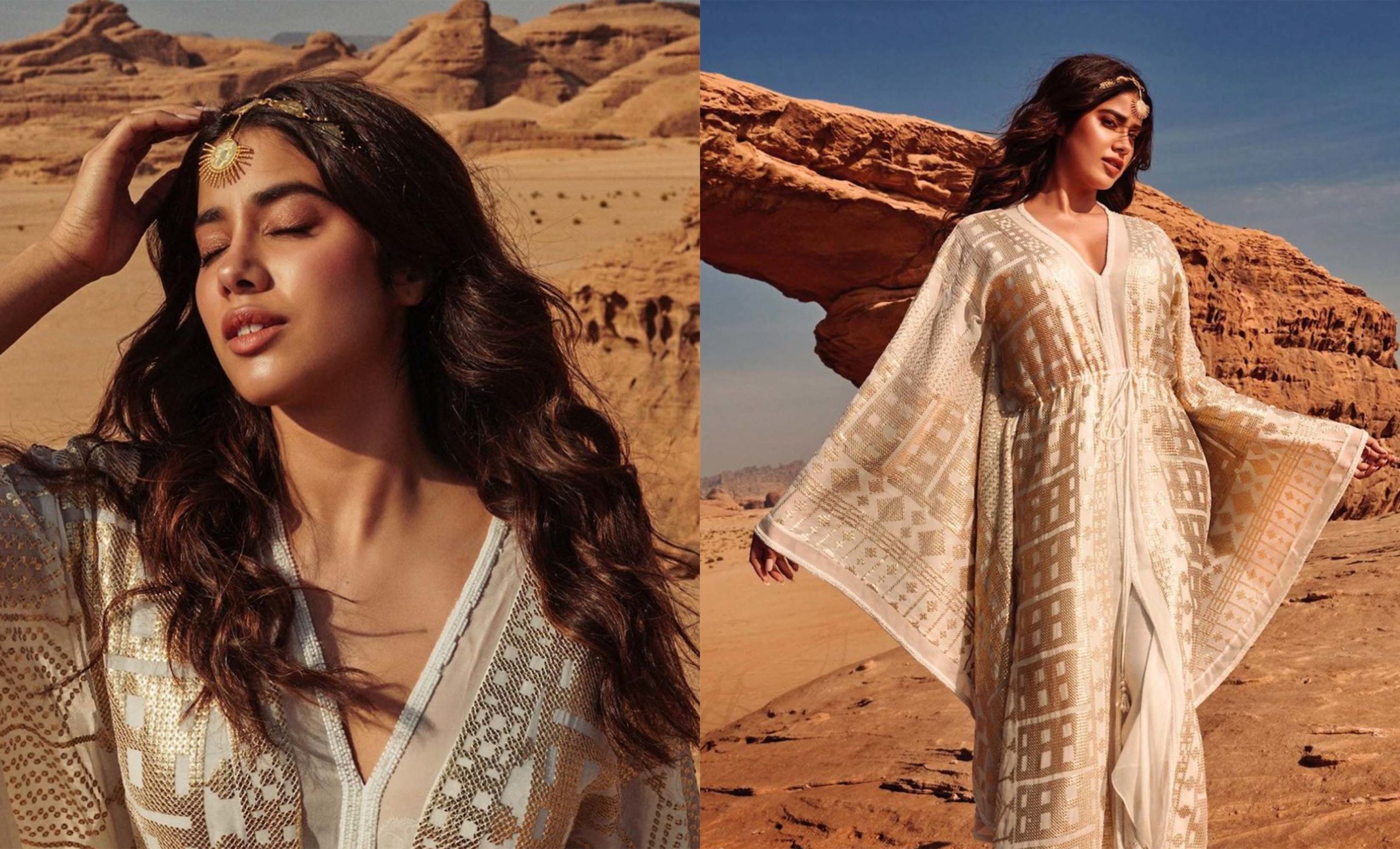 Janhvi Kapoor Stuns In An Ivory Manish Malhotra Kaftan And We Can’t Help But Stare In Awe!