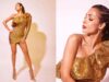 Malaika Arora Flaunts Her Love For Gold In This Mini Jacquard Dress!