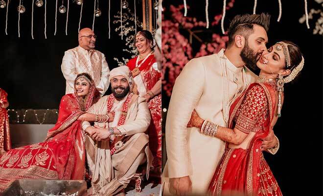 Mouni Roy Is A Classic Sabyasachi Bride In A Custom-Made Veil At Her Bengali Wedding! How Beautiful!