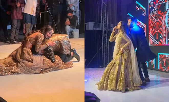 Mouni Roy And Suraj Nambiar Start Their Happily Ever After By Dancing On ‘Rowdy Baby’ And Sealing It With A Kiss On Their Sangeet!