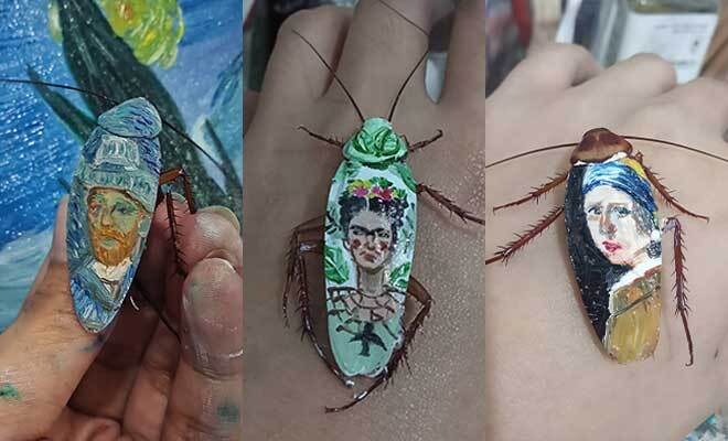 Filipino Artist Paints On Dead Cockroaches. Weird Flex But Okay, Quite Unique