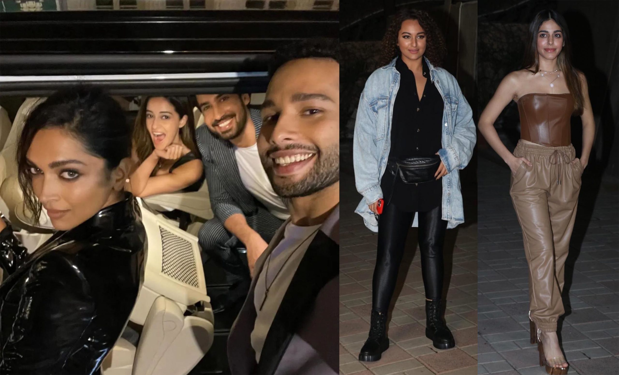 ‘Gehraiyaan’ Screening: Deepika Padukone, Ananya Panday Look Lovely In Leather Alongside Celebs Sanya Malhotra, Sonakshi Sinha, Alaya F