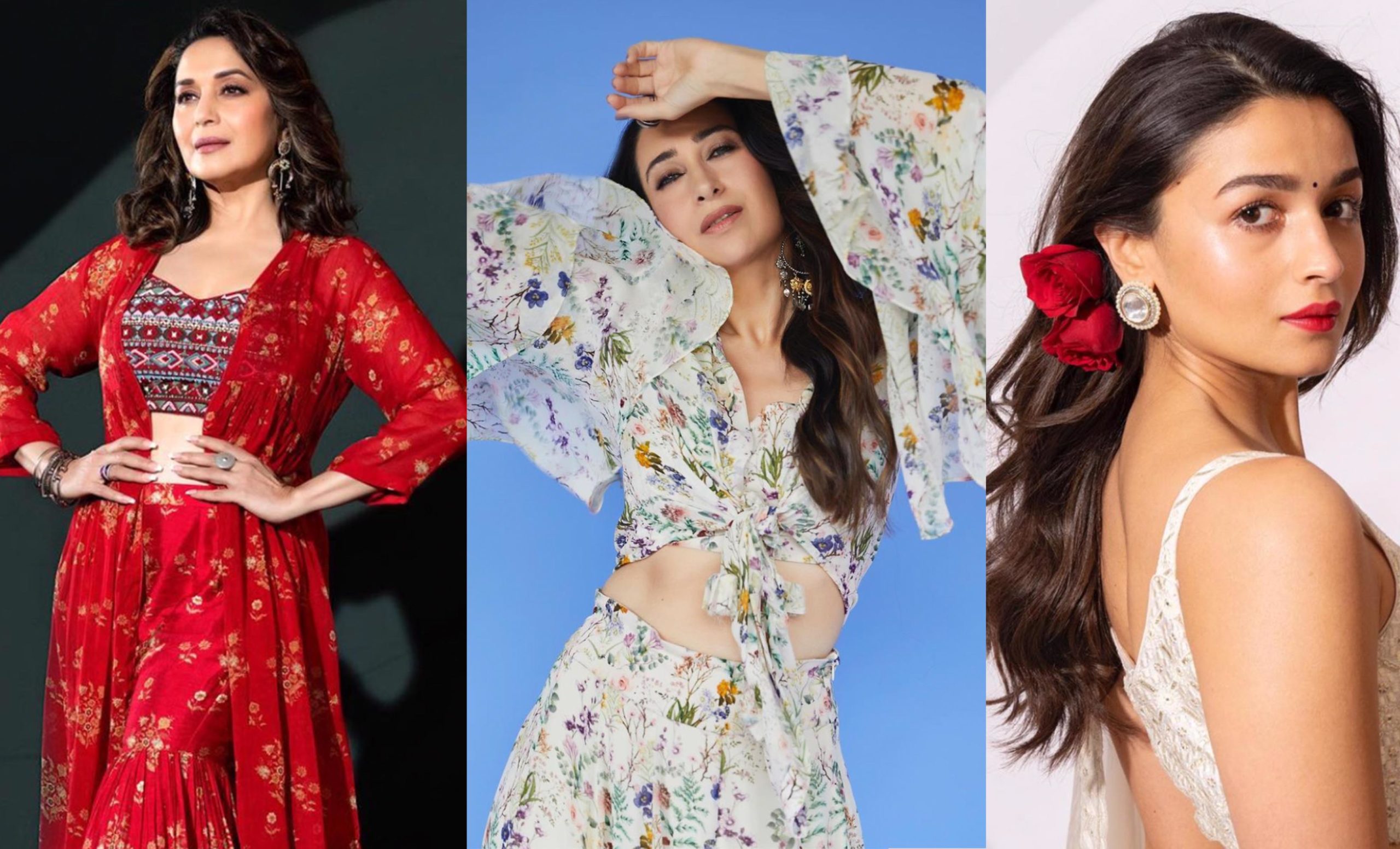 From Madhuri Dixit To Alia Bhatt, Take Notes From Your Fav Celebs To Ace The Floral Game