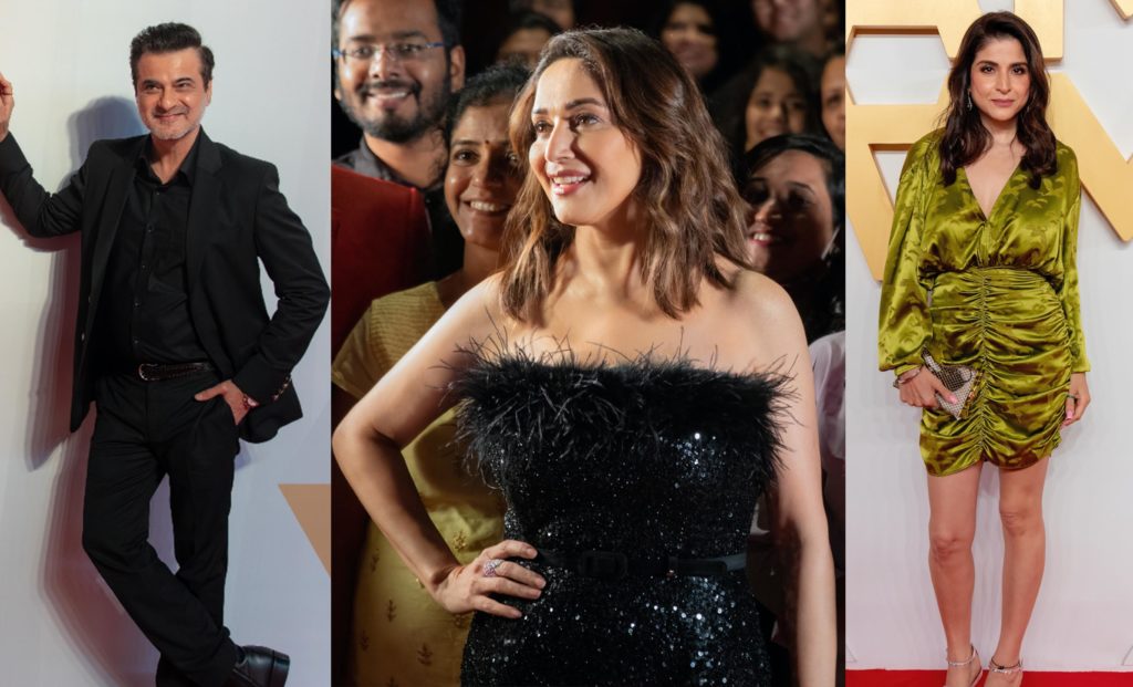 madhuri-dixit-netflix-the-fame-game-premiere-night-sanjay-kapoor-maheep-kapoor-shanaya