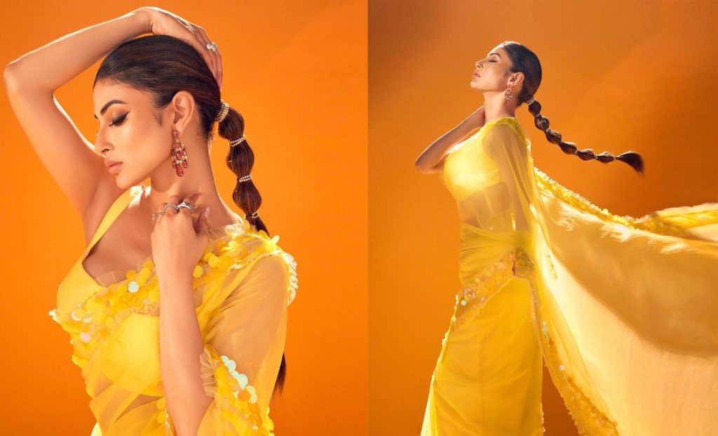 Mouni Roy’s Latest Saree Look Reminds Us Of ‘Tip Tip Barsa Paani.’ Let It Rain Compliments!